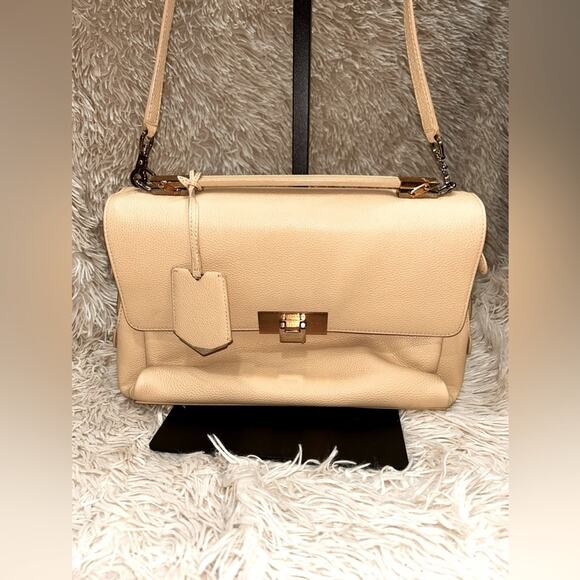 Balenciaga Le Dix Soft Cartable Beige Pebbled Leathe Bag $1935 retail - Picture 1 of 12